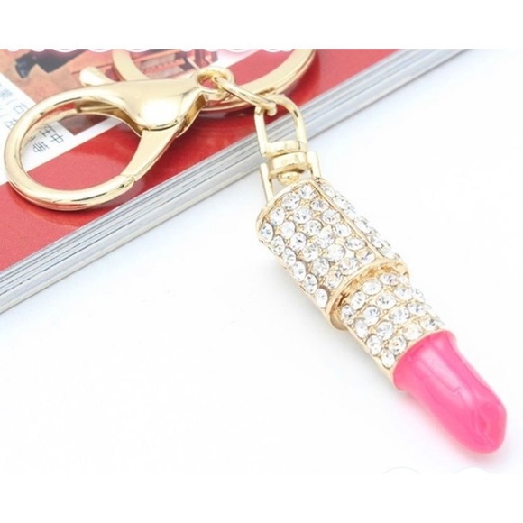Sparkling Lipstick Keychain - Picture 2 of 2